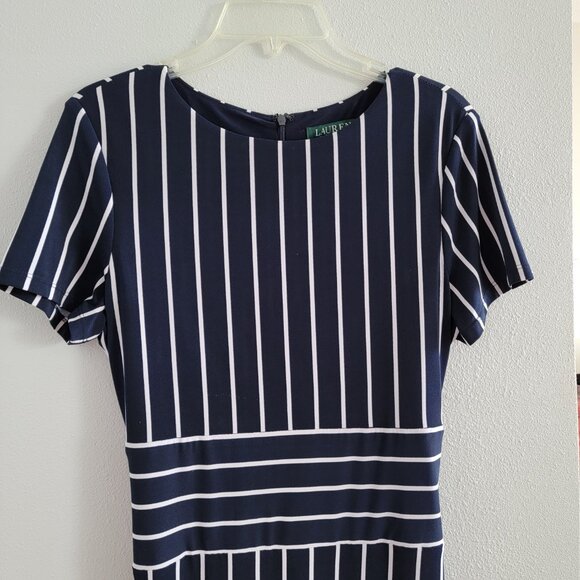 Ladies Ralph Lauren Size 10 Stripe Dress - Picture 7 of 10